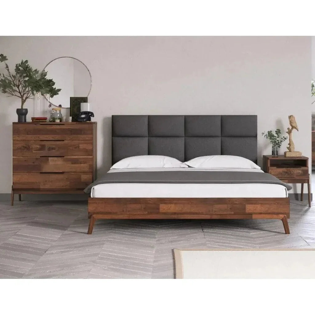 Remix Grey Platform Bed - LOOMLAN - LH Imports - Beds