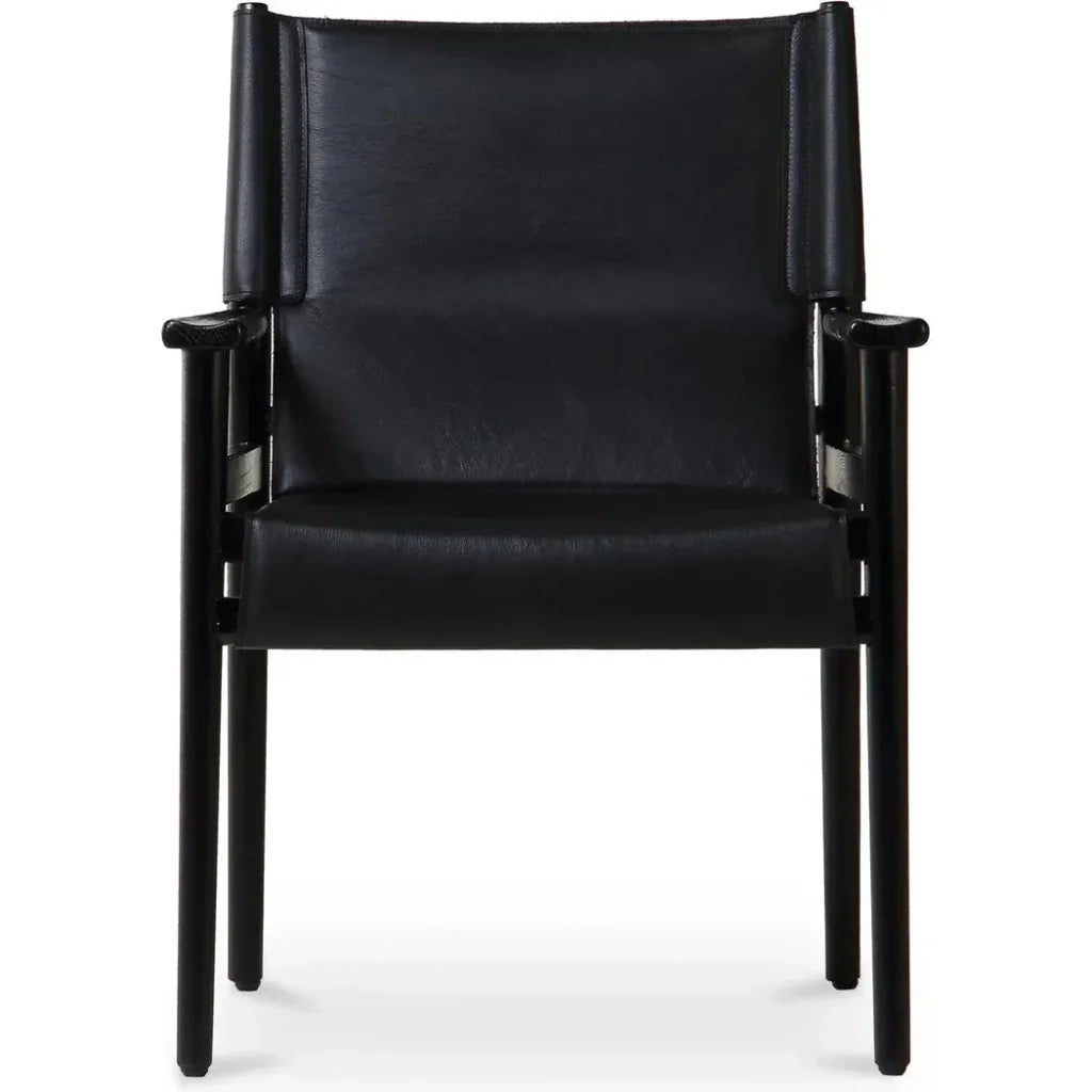 Remy Buffalo Leather Dining Armchair - LOOMLAN - Moe's Home - Dining Chairs