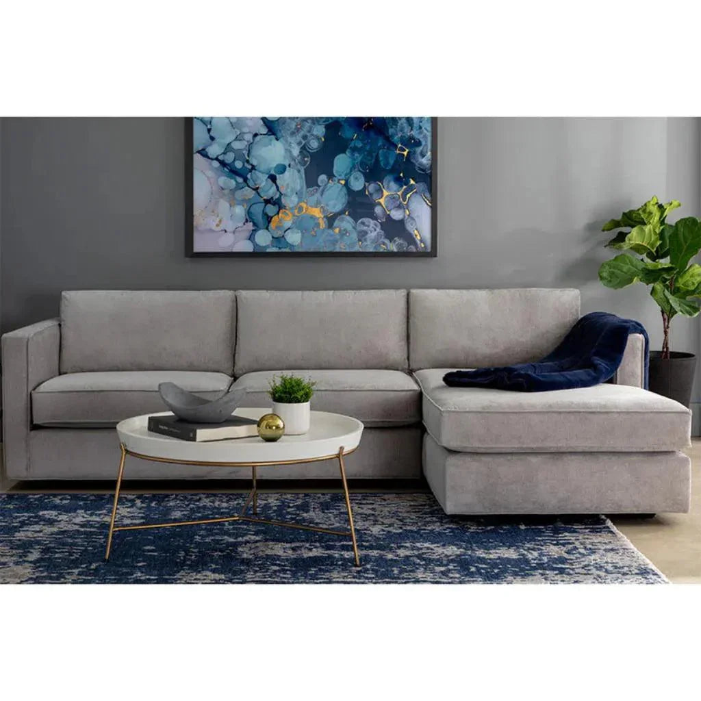 Remy Iron Framed Concrete Round Coffee Table - LOOMLAN - SUNPAN - Coffee Tables