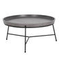 Remy Iron Framed Concrete Round Coffee Table - LOOMLAN - SUNPAN - Coffee Tables