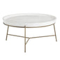 Remy Iron Framed Concrete Round Coffee Table - LOOMLAN - SUNPAN - Coffee Tables