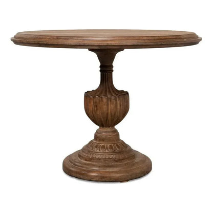 Renaissance Pedestal Round Dining Table Seats 4-Dining Tables-Sarreid-LOOMLAN