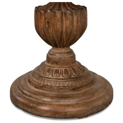 Renaissance Pedestal Round Dining Table Seats 4-Dining Tables-Sarreid-LOOMLAN