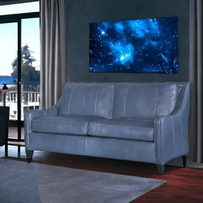 Renato Leather Sofa Two Cushion Bench Built USA - LOOMLAN - Uptown Sebastian - Sofas & Loveseats