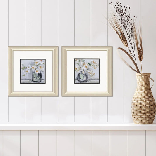 Rendition Rhapsody Grey Framed Wall Art 2PC