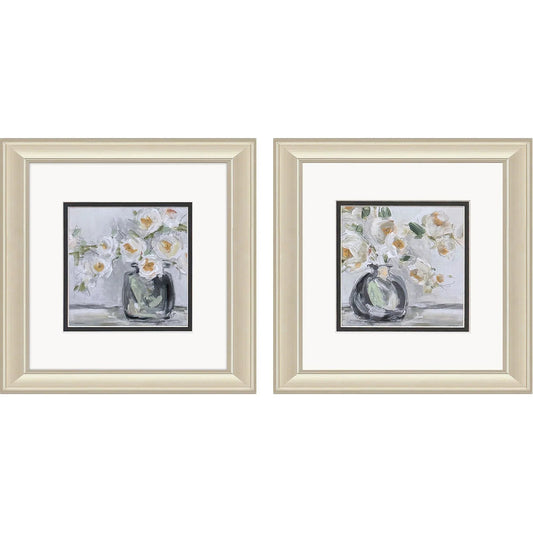 Rendition Rhapsody Grey Framed Wall Art 2PC