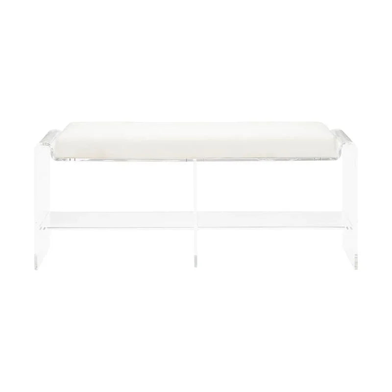 Renee Acrylic Made Long Bedroom Bench - LOOMLAN - Chelsea House - Bedroom Benches