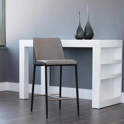 Renee Counter Stool Armour Grey Sleek Modern - LOOMLAN - SUNPAN - Counter Stools