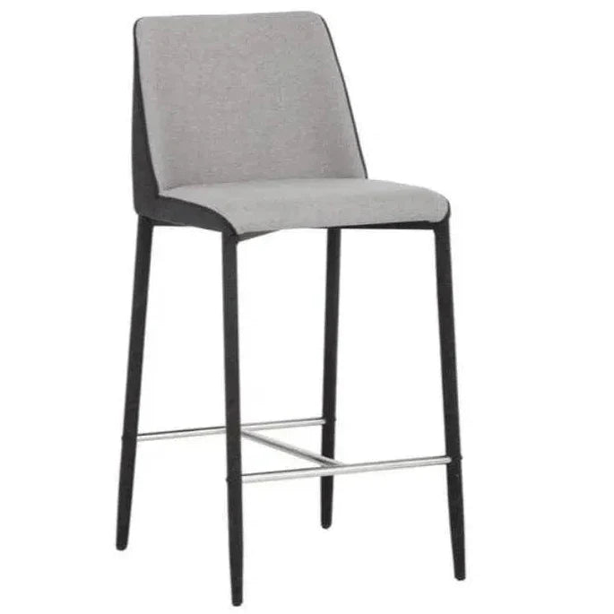 Renee Counter Stool Armour Grey Sleek Modern - LOOMLAN - SUNPAN - Counter Stools