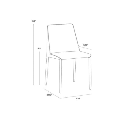 Renee Fabric Dining Chair - LOOMLAN - SUNPAN - Dining Chairs