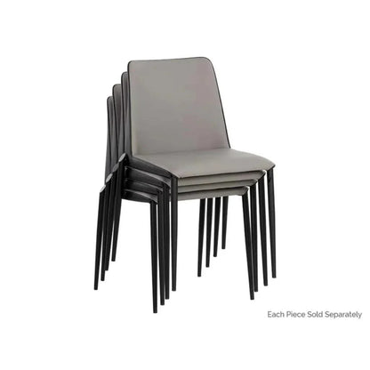 Renee Leather Stackable Dining Chair 2PC - LOOMLAN - SUNPAN - Dining Chairs