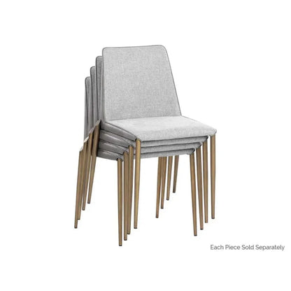 Renee Leather Stackable Dining Chair 2PC - LOOMLAN - SUNPAN - Dining Chairs