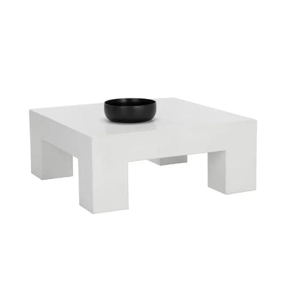 Renley Concrete Outdoor Square Coffee Table-Outdoor Coffee Tables-SUNPAN-LOOMLAN