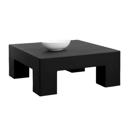 Renley Concrete Outdoor Square Coffee Table-Outdoor Coffee Tables-SUNPAN-LOOMLAN