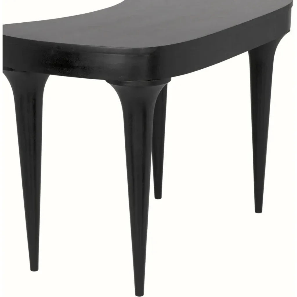 Rennie Desk Black Small Curved Desk-Home Office Desks-Noir-LOOMLAN
