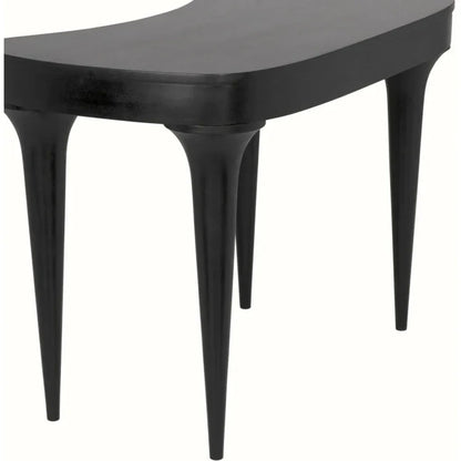 Rennie Desk Black Small Curved Desk-Home Office Desks-Noir-LOOMLAN
