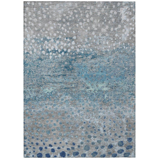 Renora Gray Washable Indoor - Outdoor Rug - LOOMLAN - LOOMLAN Rugs - Outdoor Rugs
