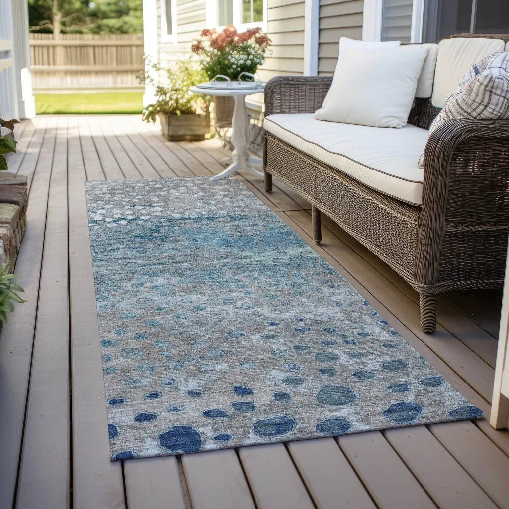 Renora Gray Washable Indoor - Outdoor Rug - LOOMLAN - LOOMLAN Rugs - Outdoor Rugs