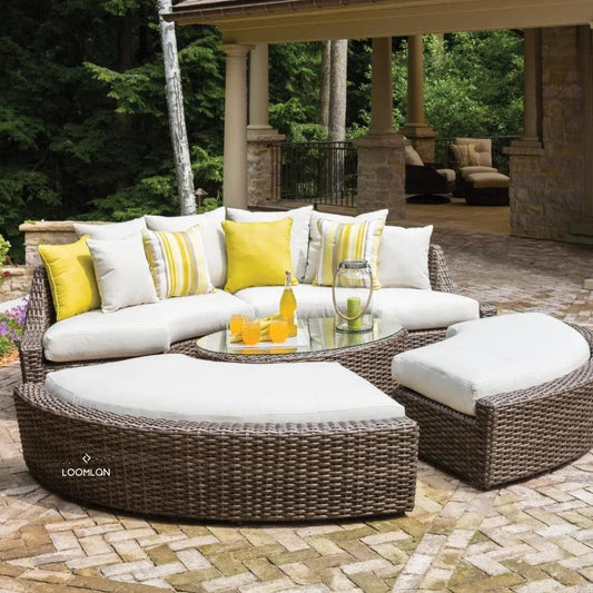 Replacement Cushion For Largo Left Curved Sectional-Outdoor Replacement Cushions-Lloyd Flanders-LOOMLAN