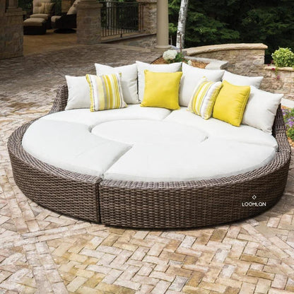 Replacement Cushion For Largo Left Curved Sectional-Outdoor Replacement Cushions-Lloyd Flanders-LOOMLAN