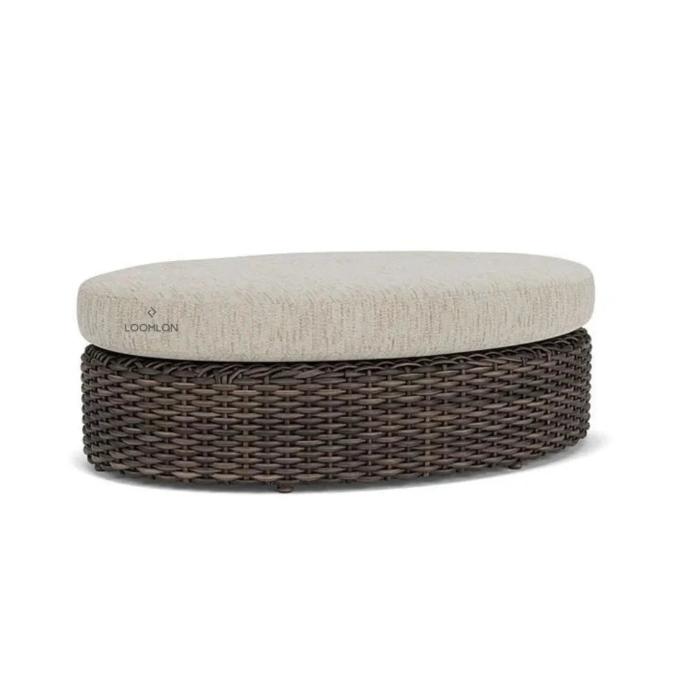 Replacement Cushion For Largo Outdoor Oval Ottoman-Outdoor Replacement Cushions-Lloyd Flanders-LOOMLAN