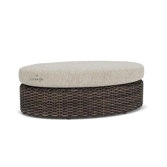 Replacement Cushion For Largo Outdoor Oval Ottoman-Outdoor Replacement Cushions-Lloyd Flanders-LOOMLAN