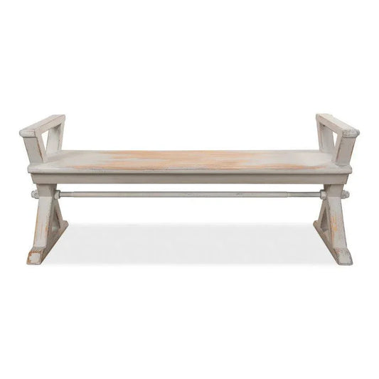 Replica Antique X Bench For Entryway or Kitchen - LOOMLAN - Sarreid - Dining Benches