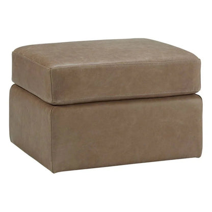 Repose Luxurious Leather Ottoman - LOOMLAN - Olivia + Quinn - Ottomans
