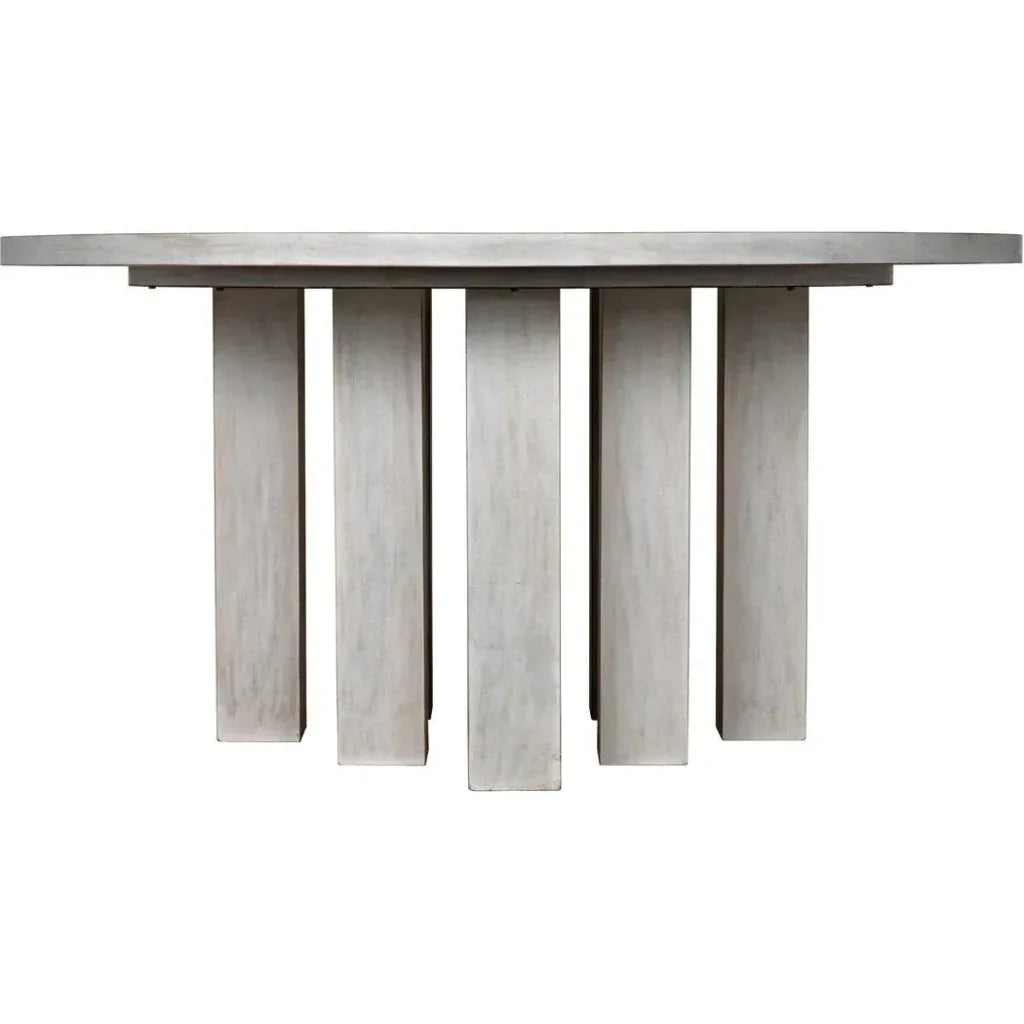 Resistance Dining Table, White Wash-Dining Tables-Noir-LOOMLAN