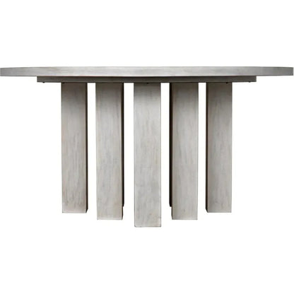 Resistance Dining Table, White Wash-Dining Tables-Noir-LOOMLAN