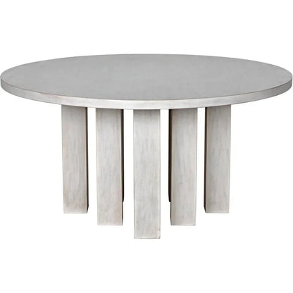 Resistance Dining Table, White Wash-Dining Tables-Noir-LOOMLAN