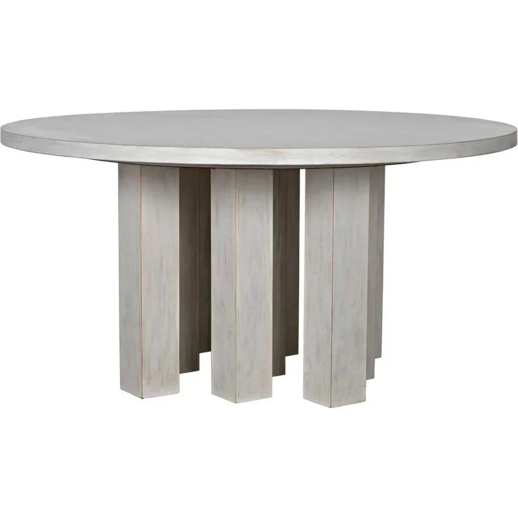 Resistance Dining Table, White Wash-Dining Tables-Noir-LOOMLAN