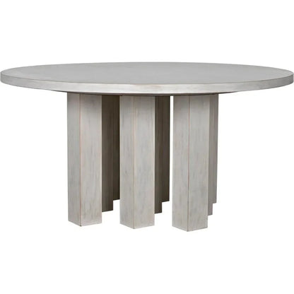 Resistance Dining Table, White Wash-Dining Tables-Noir-LOOMLAN