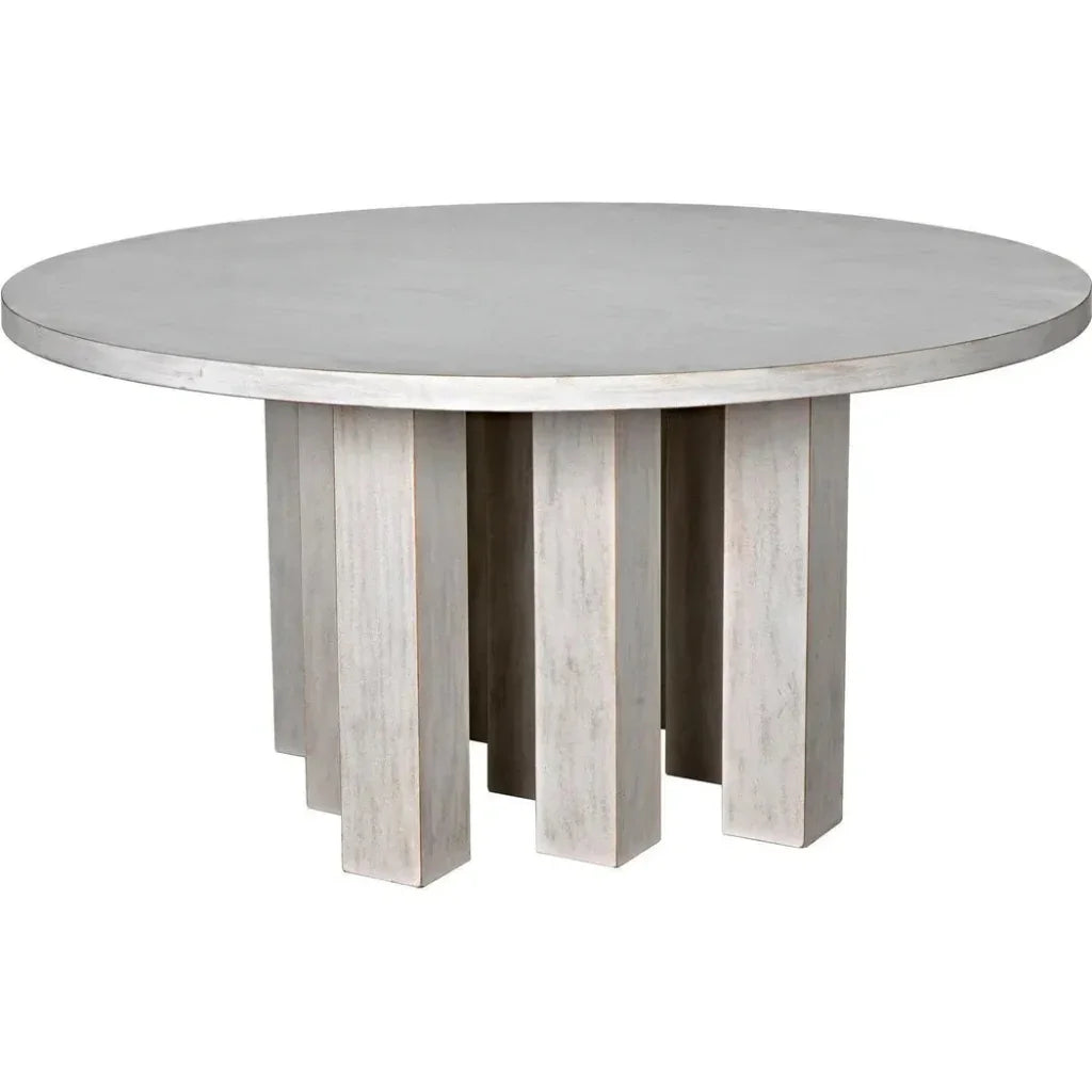 Resistance Dining Table, White Wash-Dining Tables-Noir-LOOMLAN