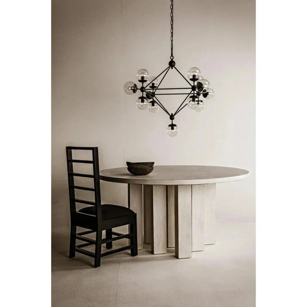 Resistance Dining Table, White Wash-Dining Tables-Noir-LOOMLAN