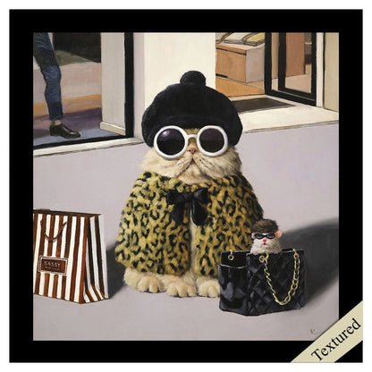 Retail Therapy Blue Framed Wall Art