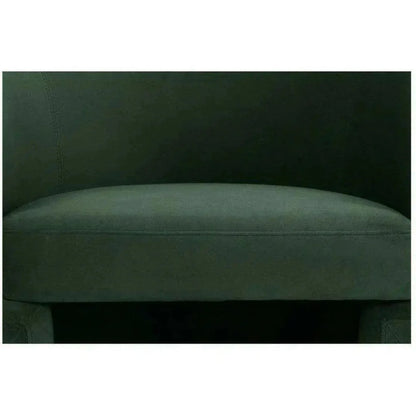Retro Green Velvet Barrel Accent Armchair - LOOMLAN - Moe's Home - Accent Chairs