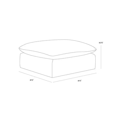 Reve Performance Fabric Modular Ottoman - LOOMLAN - SUNPAN - Ottomans