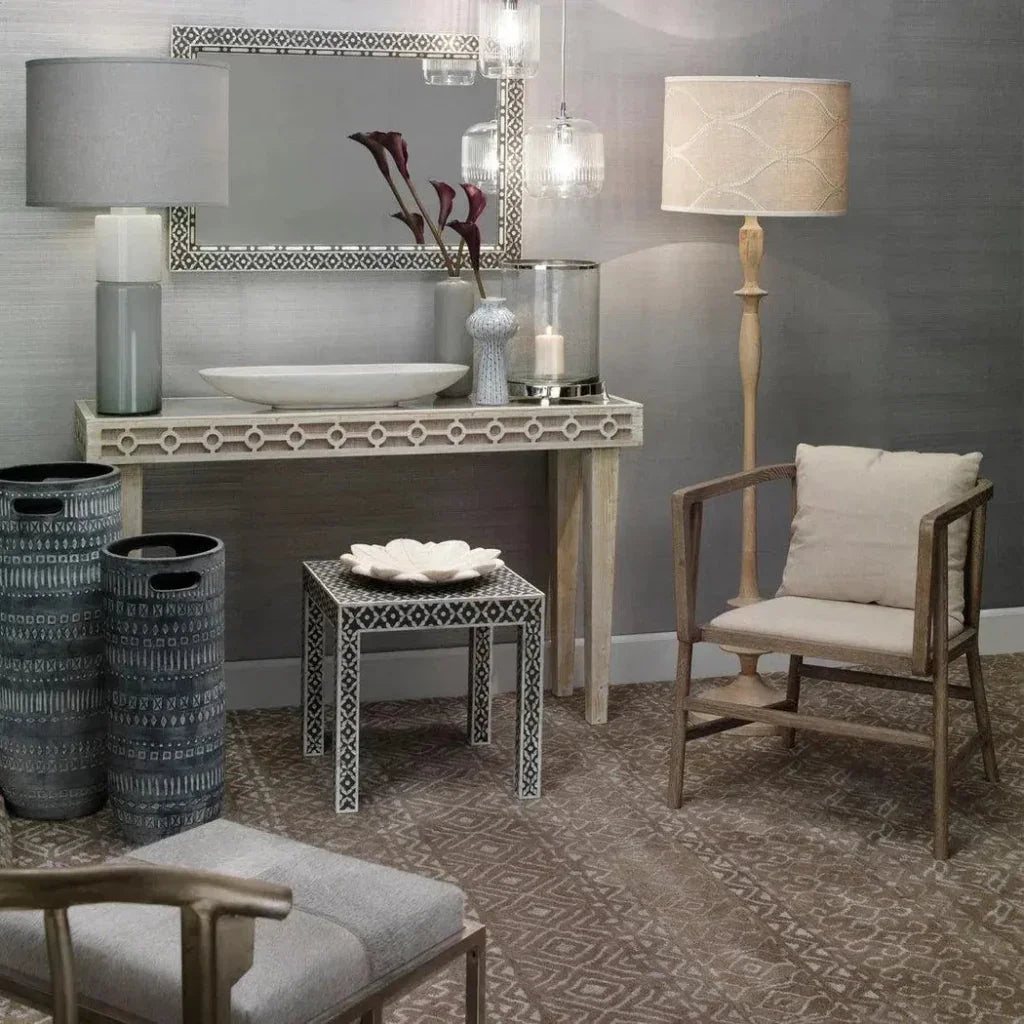 Reversible Black Mother of Pearl Evelyn Wall Mirror - LOOMLAN - Jamie Young - Wall Mirrors