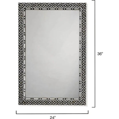 Reversible Black Mother of Pearl Evelyn Wall Mirror - LOOMLAN - Jamie Young - Wall Mirrors