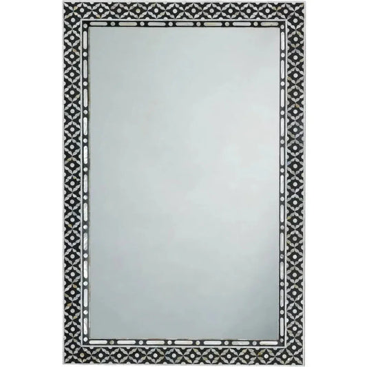 Reversible Black Mother of Pearl Evelyn Wall Mirror - LOOMLAN - Jamie Young - Wall Mirrors