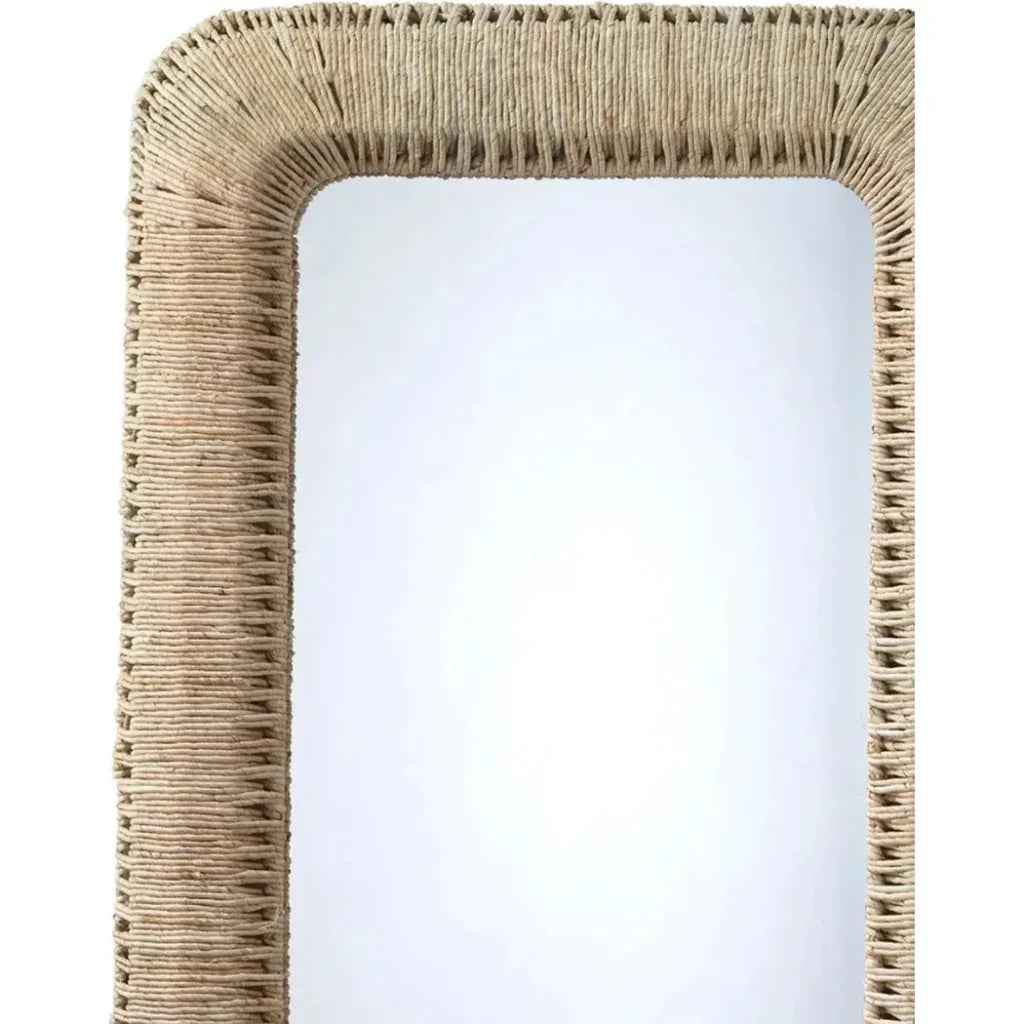 Reversible Corn Straw Rope Hollis Rectangle Wall Mirror - LOOMLAN - Jamie Young - Wall Mirrors