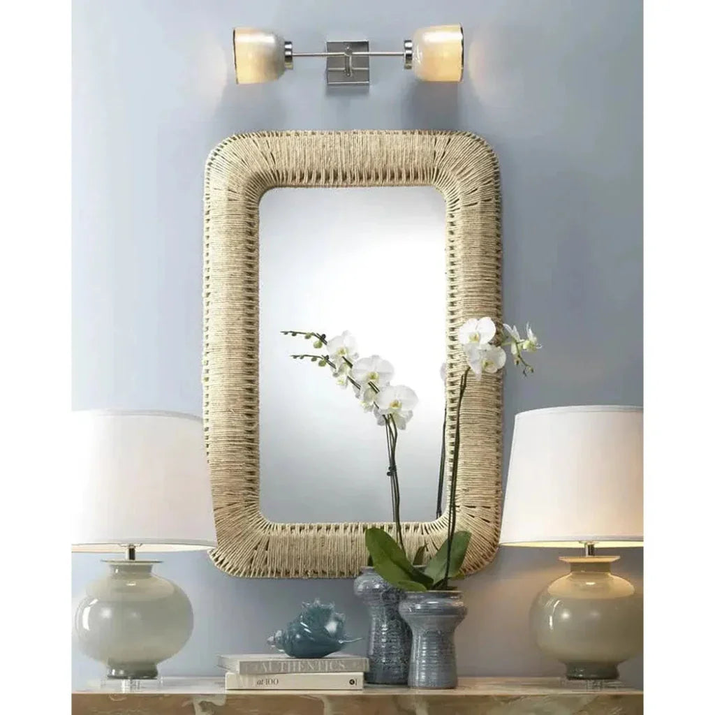 Reversible Corn Straw Rope Hollis Rectangle Wall Mirror - LOOMLAN - Jamie Young - Wall Mirrors