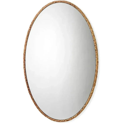 Reversible Corngrass Braided Oval Wall Mirror - LOOMLAN - Jamie Young - Wall Mirrors
