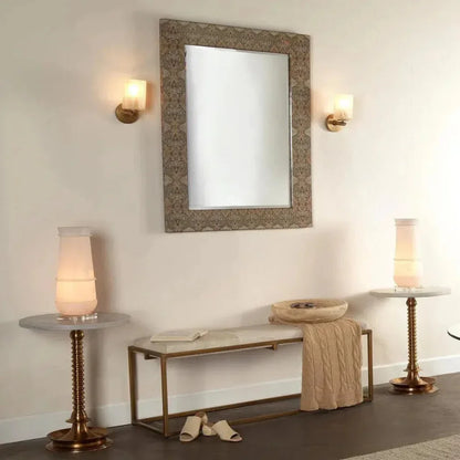 Reversible Cream Grey Rorschach Wall Mirror - LOOMLAN - Jamie Young - Wall Mirrors