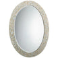 Reversible Cream Mother of Pearl Oval Wall Mirror - LOOMLAN - Jamie Young - Wall Mirrors