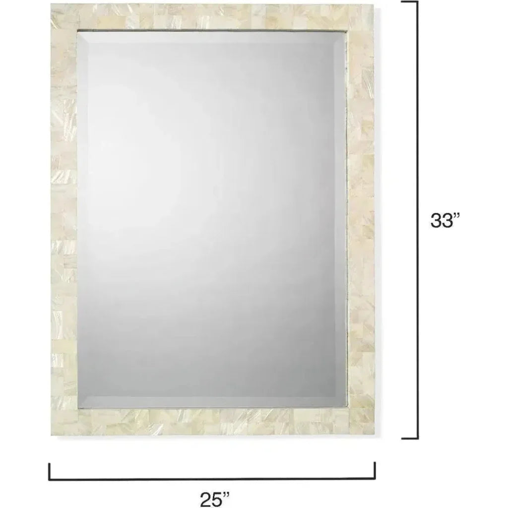 Reversible Cream Mother of Pearl Rectangle Wall Mirror - LOOMLAN - Jamie Young - Wall Mirrors