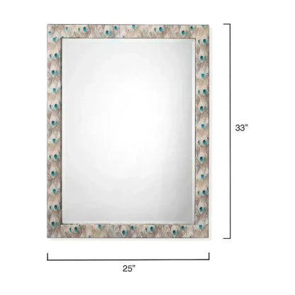 Reversible Cream Plume Rectangle Wall Mirror - LOOMLAN - Jamie Young - Wall Mirrors