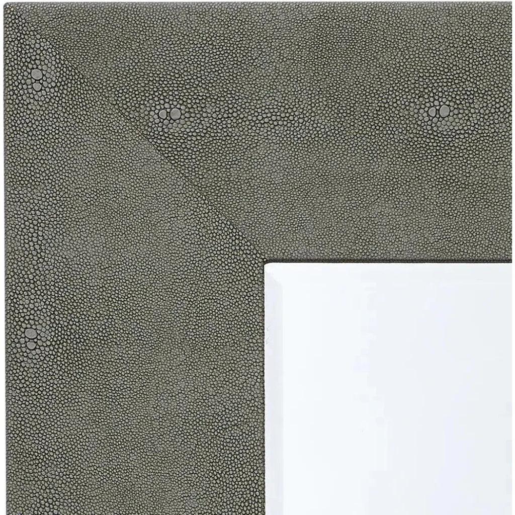 Reversible Grey Faux Shagreen Rectangle Wall Mirror - LOOMLAN - Jamie Young - Wall Mirrors