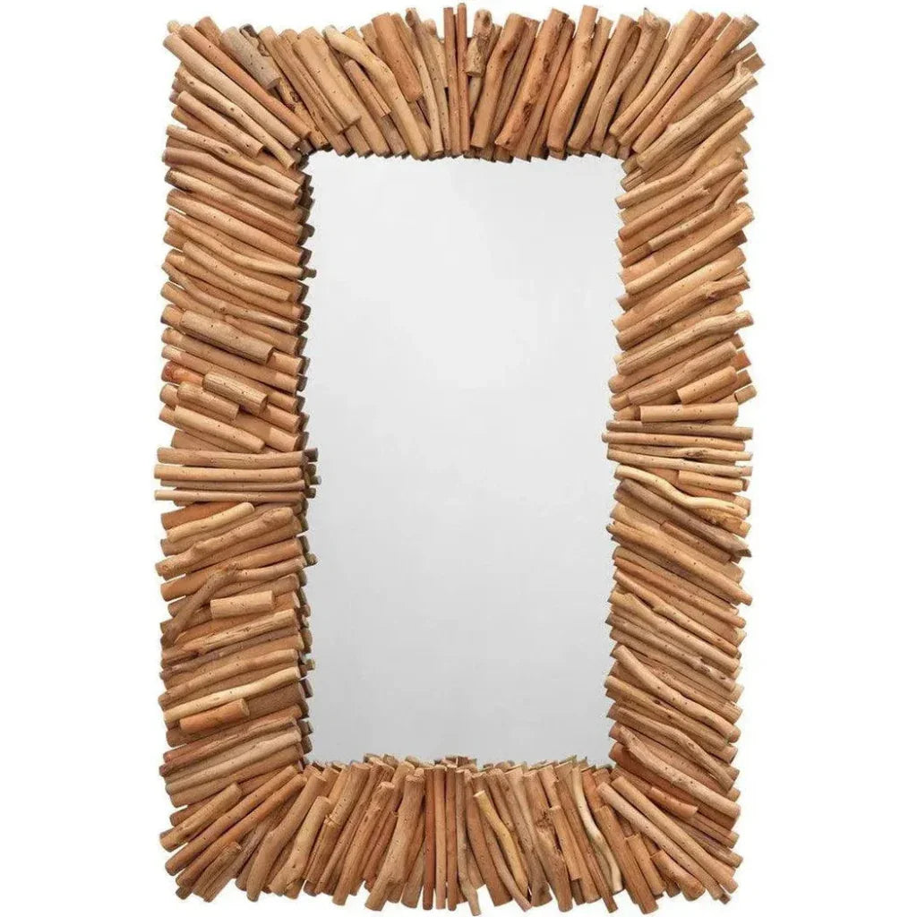 Reversible Natural Driftwood Rectangle Wall Mirror - LOOMLAN - Jamie Young - Wall Mirrors